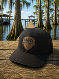 Mean Water Republic 112 Richardson snapback- Black on black w/ Signature Leather Shield Logo