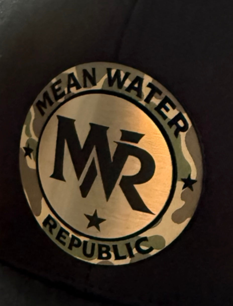 Mean Water Republic Richardson 112 - Black on Black Snapback