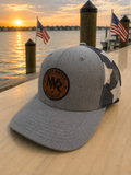 Mean Water Republic- Flag Hat with Leather Patch-Snapback