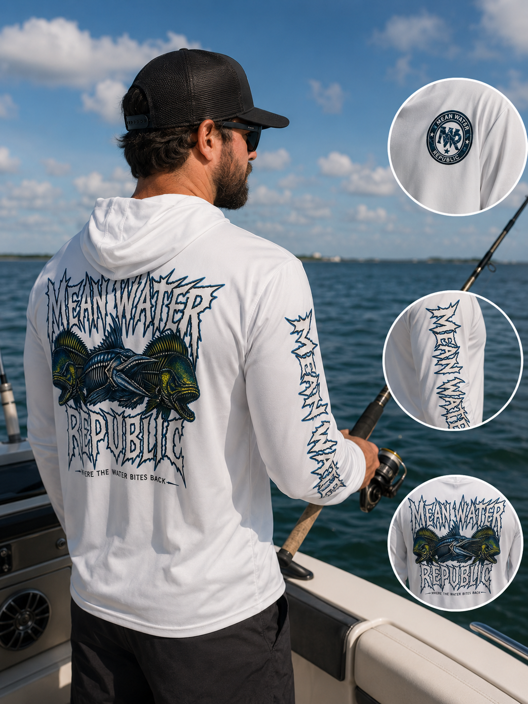 Mean Water Republic Long Sleeve and Hooded Performance Shirts